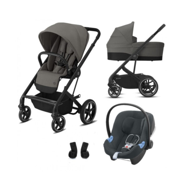 Cybex Balios S Lux 3 in 1 with Cot and Aton B2 I-size Soho Grey